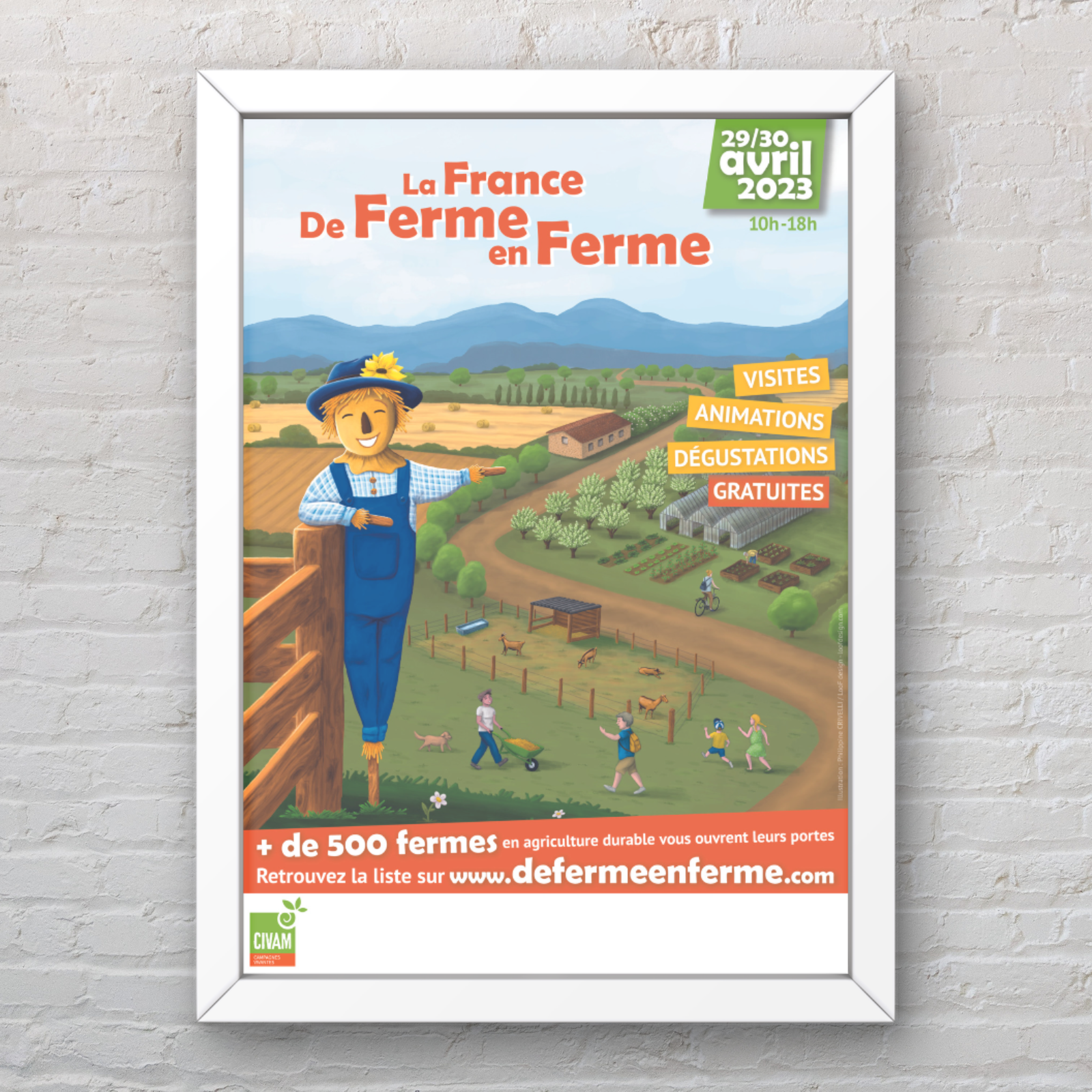 Affiche / Illustration, De Ferme en Ferme 2023